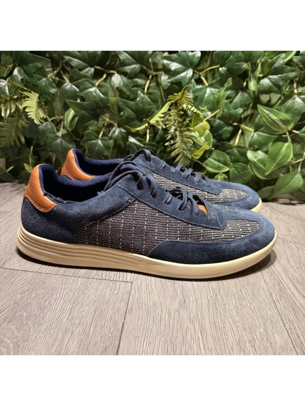 Cole Haan Grand Crosscourt Sneakers Mens 13 Blue Leather Suede